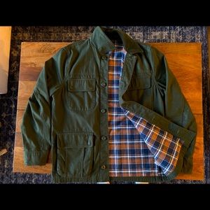 J Crew Mercantile Flannel-Lined Jacket - Small
